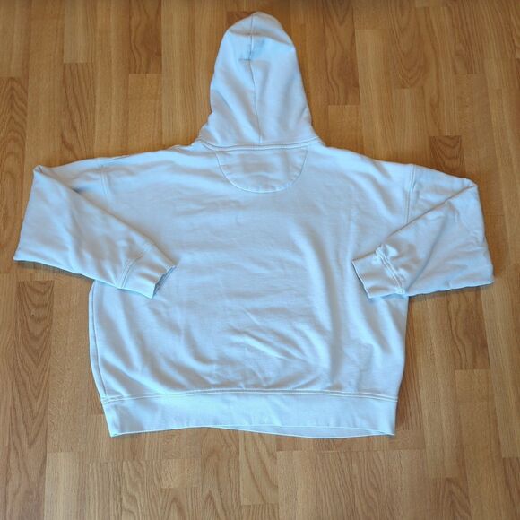 American Eagle Hoodie Sweatshirt Mens Small Blue Cream Spell Out Logo VTG Y2K - Picture 9 of 9